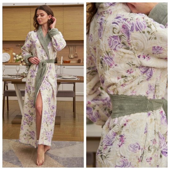 Халат женский велюровый "Vien" Monica garden 46 (M)