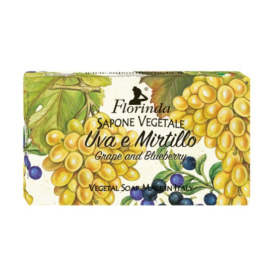 Мыло парфюмированное "Florinda" Passione di Frutta/Фруктовая страсть Uva e Mirtillo/Виноград и черника 100 г