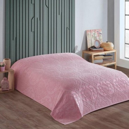 Покрывало-простыня махровая Cornely v13 пудра 220*240 см