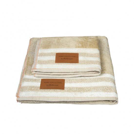 Полотенце махровое 1 шт "Buddemeyer" Jeans бежевый 0005 70*135 см