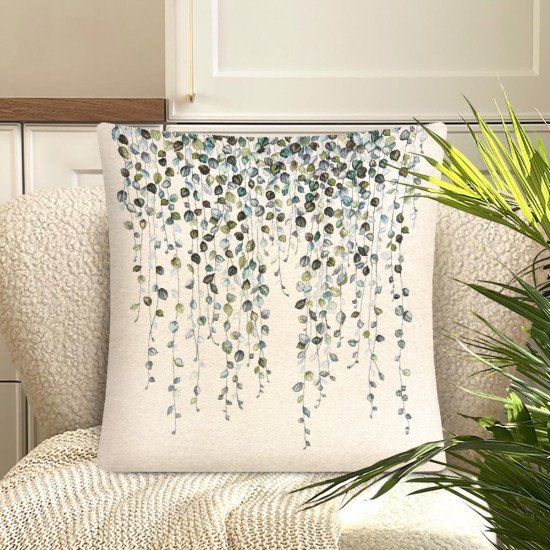 Декоративная наволочка "Гобелен" Скандинавские растения Вниз 45*45 (±2) см