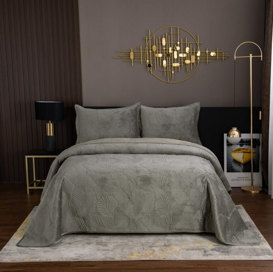 Покрывало с наволочками Ноэль олива 240*260 см