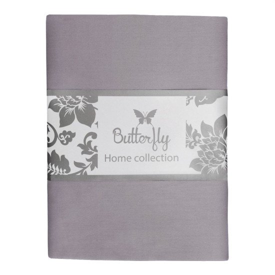 Простыня "Butterfly" Сатин Делюкс BGS107 серый 180*220 см