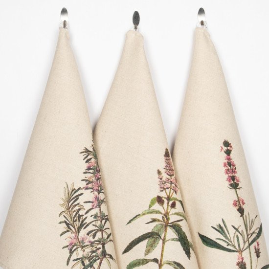 Комплект полотенец для кухни 3 шт. "Белорусский Лён" Прованские травы-3 45*60 см