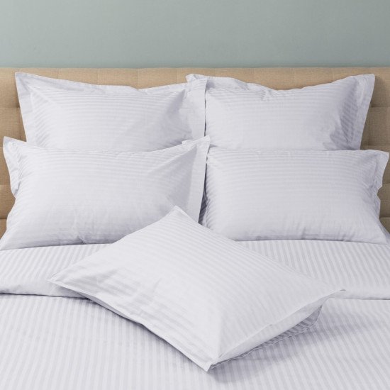 Комплект наволочек 2 шт. Страйп-сатин белый 70*70 см