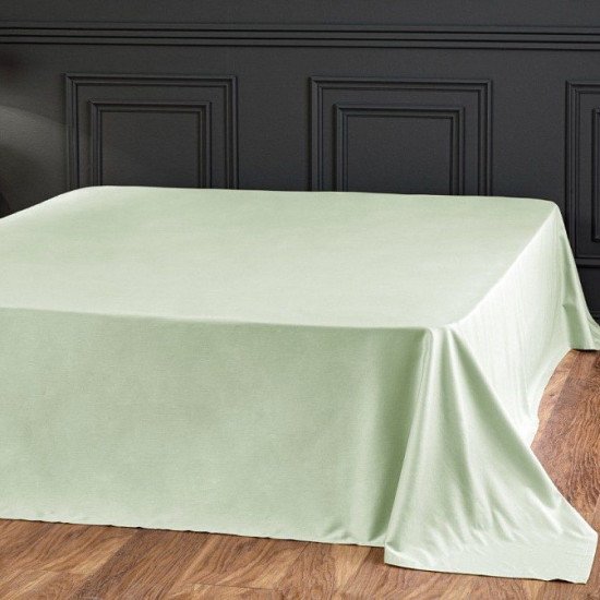 Простыня Мако-сатин "Tivolyo Home" зеленый 280*300 см