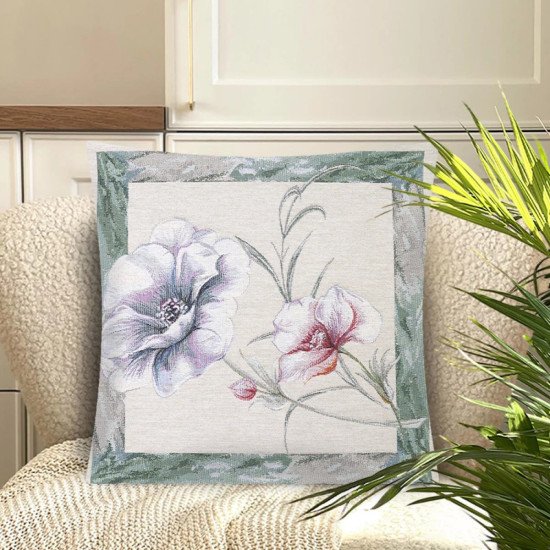 Декоративная наволочка "Гобелен" Ветреница 45*45 (±2) см