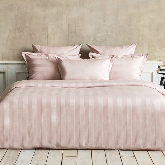 Постельное белье Urban Classic Страйп сатин- 3185 розовая камея Дуэт (семейное)