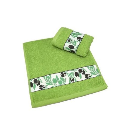 Полотенце махровое кухонное "Текстиль Центр" оливка зеленый 30*60 см (±2) см