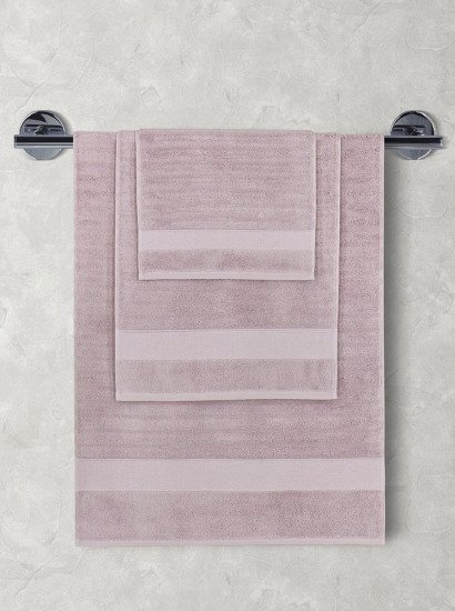 Полотенце махровое 1 шт "Karna" Flow лавандовый 70*140 см