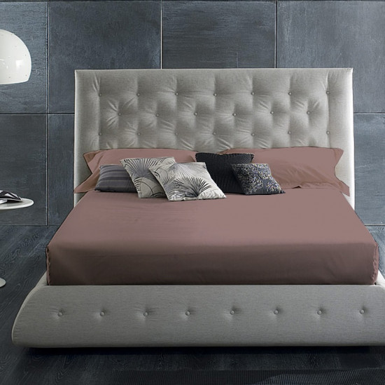 Простыня на резинке Мако-сатин "Primavelle" марсала 90*200 высота 28 см