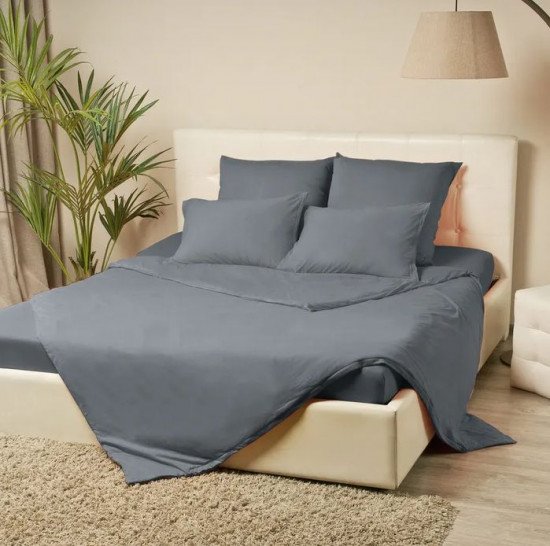 Пододеяльник на молнии Трикотаж Tencel графит 172*205 см