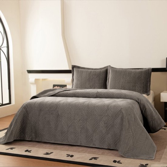 Покрывало с наволочками Таира пепел 240*260 см