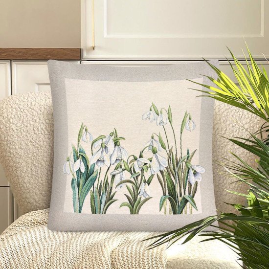 Декоративная наволочка "Гобелен" Подснежники 4 45*45 (±2) см