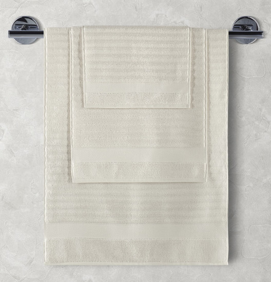 Полотенце махровое 1 шт "Karna" Flow кремовый 50*90 см