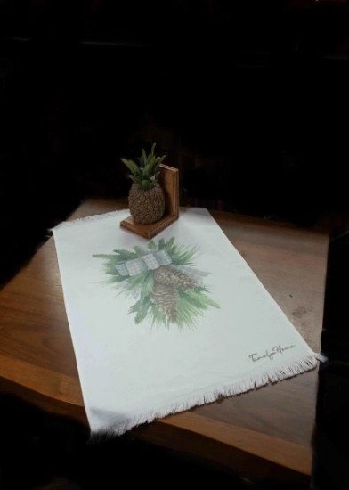 Полотенце махровое кухонное "Tivolyo Home" Pine Cone серый 50*70 см-1 шт