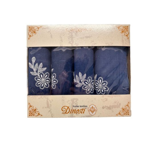 Комплект салфеток 4 шт "Dinosti" v.1 синий 42*42 см-4 шт.