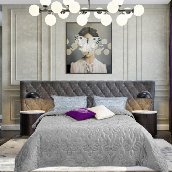 Покрывало Renard Premium светло-серый 240*260 см