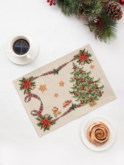 Декоративная салфетка "Гобелен" Елочка уголки  35*44 см