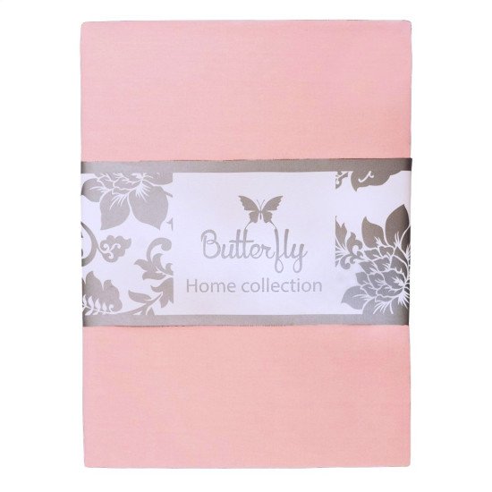 Простыня на резинке "Butterfly" Сатин Делюкс 673 розовый 160*200 высота 35 см