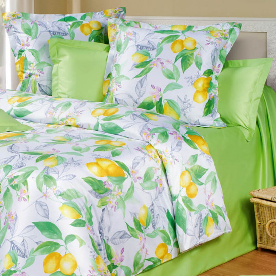 Постельное белье Мако-сатин Philosophy- Lemon&Flowers Евро