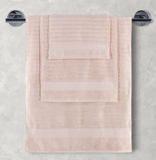 Полотенце махровое 1 шт "Karna" Flow пудра 50*90 см