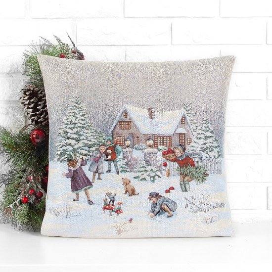 Декоративная наволочка "Гобелен" Игры во дворе 1 45*45 (±2) см