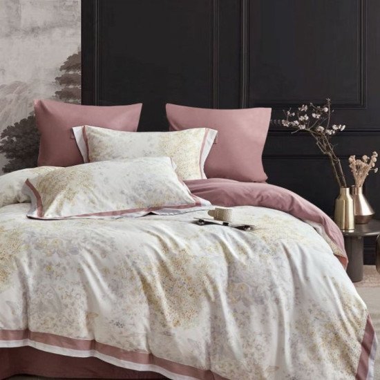 Постельное белье Фланель-Тенсель- 2185-6 Евро