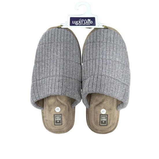 Тапочки мужские "Lucky land" Comfort 4979 графитовый 45