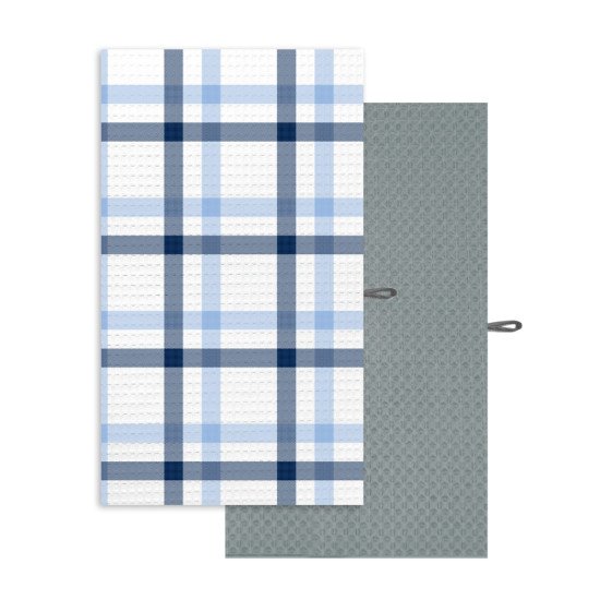 Комплект кухонных полотенец 2 шт "Гранд Стиль" каледония синяя 35*60 см