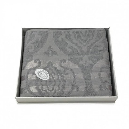 Покрывало-простыня махровая Cornely v7 светло-серый 220*240 см