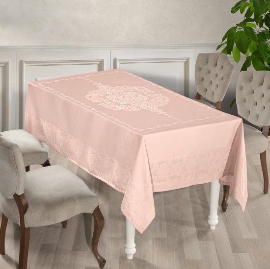 Скатерть "Karna" Dore пудра 160*220 см