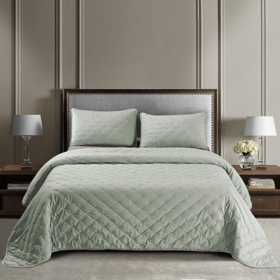 Покрывало с наволочкой Иоланта  хаки 240*260 см