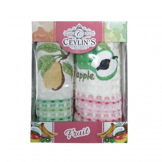 Комплект полотенец для кухни 2 шт. "Ceylin's" Груша/яблоко* 35*50 см