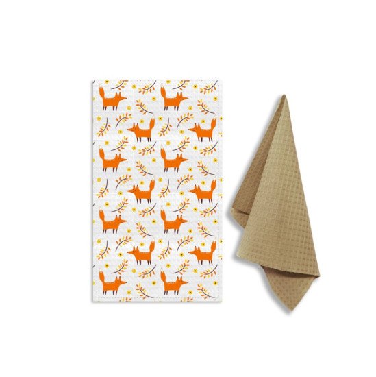 Комплект кухонных полотенец 2 шт "Гранд Стиль" лис и рябина 35*60 см