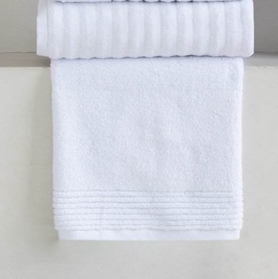 Полотенце махровое для ног в ванную 1 шт "La Prima" Sensa 2892 Royal white 50*70 см