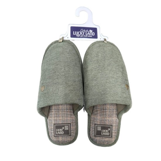 Тапочки мужские "Lucky land" Comfort 4813 хаки 42