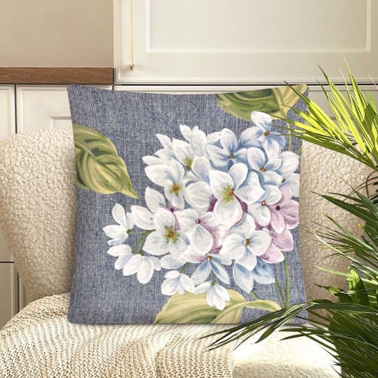 Декоративная наволочка "Гобелен" Ботаника Гортензия 45*45 (±2) см