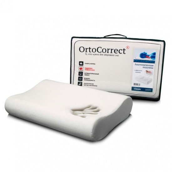 Подушка с эффектом памяти "OrtoCorrect" Classic M 37*58*9/11 см