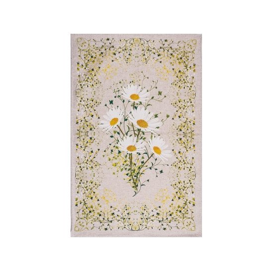 Полотенце кухонное "Белорусский Лён"  Полевые ромашки (мини) 46*60 см