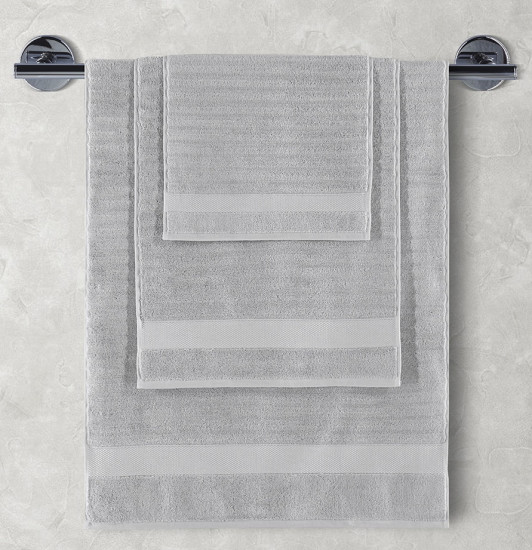 Полотенце махровое 1 шт "Karna" Flow серый 50*90 см