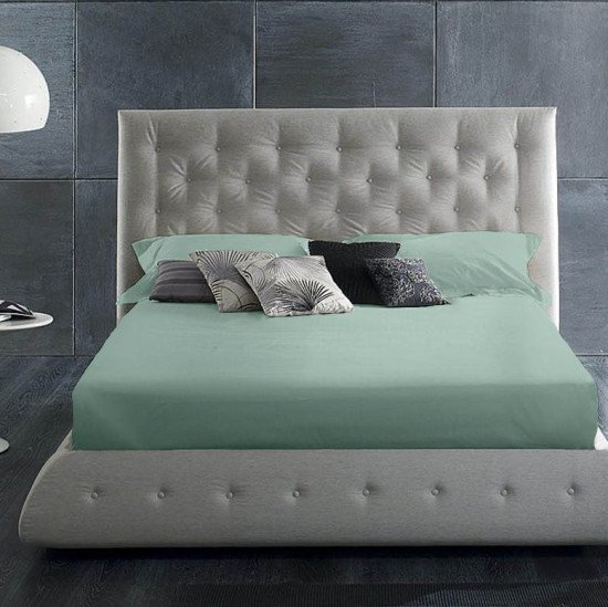 Простыня на резинке Мако-сатин "Primavelle" шалфей 90*200 высота 28 см