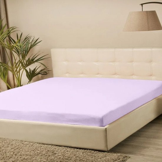 Простыня на резинке Трикотаж Tencel лаванда 180*200 высота 30 см
