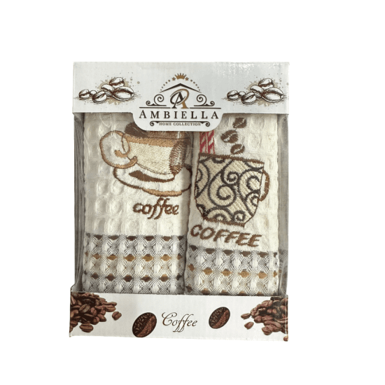Комплект полотенец для кухни 2 шт. "Ambiella" Кофе-5 35*50 см