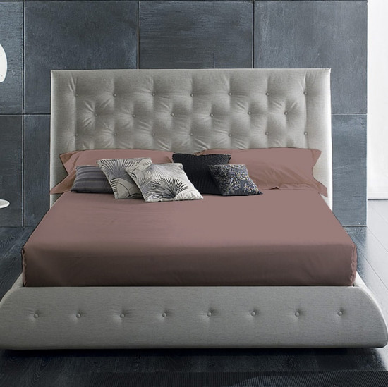 Простыня на резинке Мако-сатин "Primavelle" марсала 200*220 высота 20 см