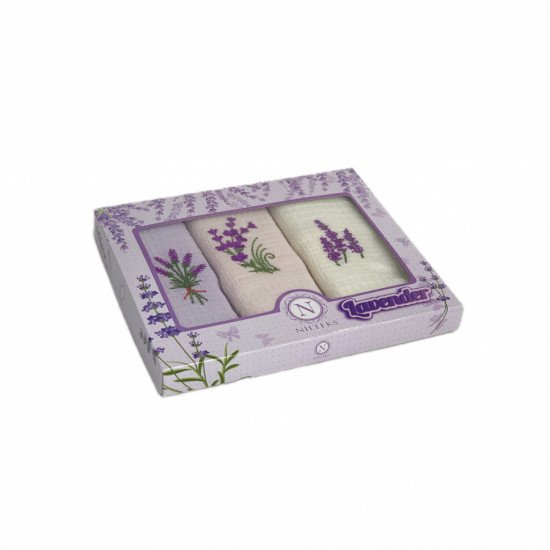 Комплект полотенец для кухни 3 шт. "Nilteks" Лаванда 40*60 см