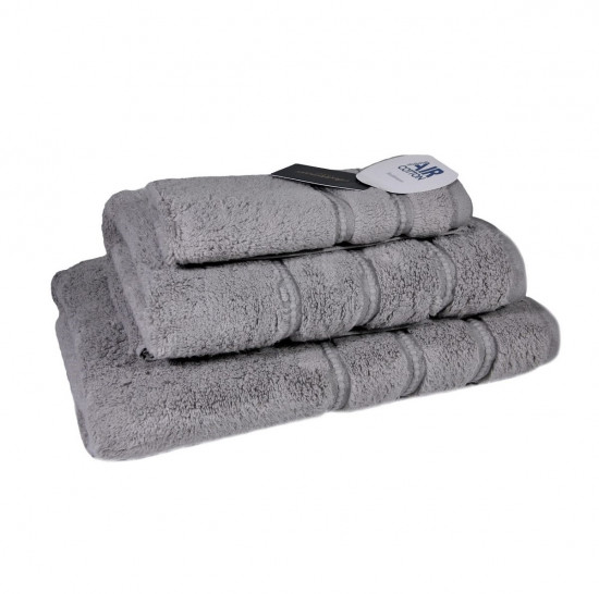 Полотенце махровое 1 шт "Buddemeyer" Conforto серый 3131 77*127 см