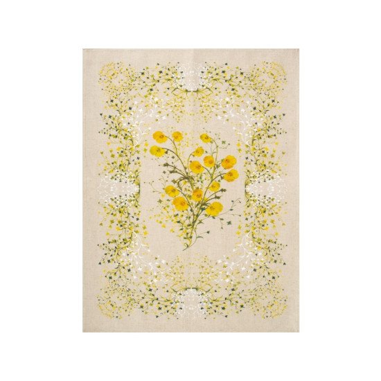 Полотенце кухонное "Белорусский Лён"  Полевые лютики (мини) 46*60 см