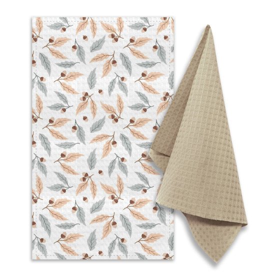 Комплект кухонных полотенец 2 шт "Гранд Стиль" жёлуди 35*60 см