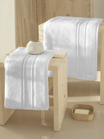 Полотенце махровое 1 шт "Karna" Viana Zero Twist белый 50*90 см